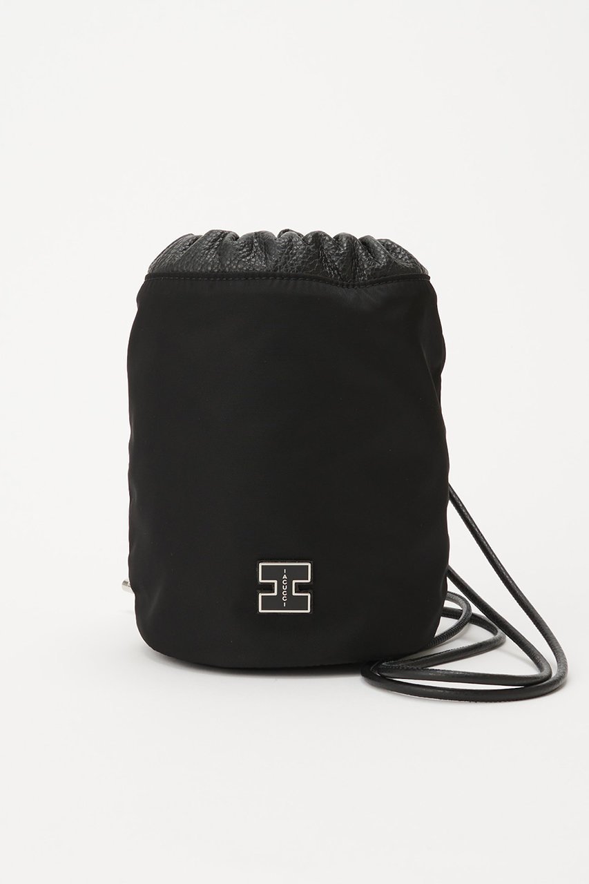 【イアクッチ/IACUCCI】のアーゴ ドロストSD NYLON/CERVO インテリア・キッズ・メンズ・レディースファッション・服の通販 founy(ファニー) 　ファッション　Fashion　レディースファッション　Fashion for Women　バッグ　Bags　エレガント 上品　Elegant　春　Spring　巾着　Drawstring Bag, Kinchaku　なめらか　Smooth, Silky Texture　人気　Popular, Best Seller　ハンカチ　Handkerchief, Hanky　バケツ　Bucket, Bucket Style　フォルム　Silhouette, Form　フロント　Front, Front Design　メタル　Metal, Metal Parts　ラップ　Wrap, Wrap Design　リップ　Lip, Lip Motif　S/S・春夏　SS, Spring/Summer, Warm Season　おすすめ　Recommended / Our Picks　夏　Summer　2026年　2026　ブラック|ID: prp329100004770162 ipo3291000000035698726