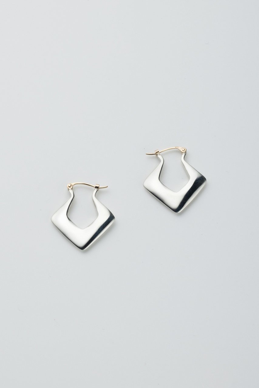 【プリーク/Preek】のYU-KIN DIA SHAPE ピアス インテリア・キッズ・メンズ・レディースファッション・服の通販 founy(ファニー) 　ファッション　Fashion　レディースファッション　Fashion for Women　ジュエリー　Jewelry　ファッションリング　Fashion Rings　イヤリング・フープ・ドロップタイプ　Hoop, Drop & Clip Earrings　イヤリング　Earrings　フォルム　Silhouette, Form　モダン　Modern, Contemporary　モチーフ　Motif, Design Theme　エレガント 上品　Elegant　再入荷　Restock / Back in Stock　シルバー|ID: prp329100004771151 ipo3291000000034565260