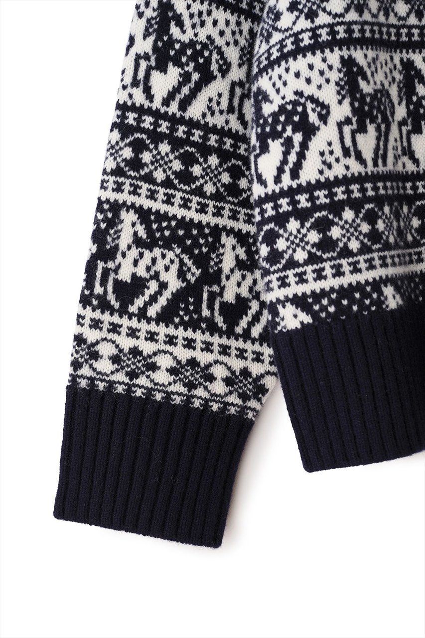 【アロー/aLORS】のPull jacquard equestre Rohan クルーネックニット 人気、トレンドファッション・服の通販 founy(ファニー) ファッション Fashion レディースファッション Fashion for Women トップス・カットソー Cut & Sew Tops ニット Knit Tops & Sweaters カジュアルプルオーバー・ニットトップス Pullovers & Knit Tops / Casual Pullovers クラシカル Classical, Vintage-Inspired パターン Pattern, Design Print モダン Modern, Contemporary モチーフ Motif, Design Theme ロンドン London Style, British Inspired 冬 Winter / This Winter 新作・新入荷 New Arrivals / New In other-4|ID: prp329100004771154 ipo3291000000034565277