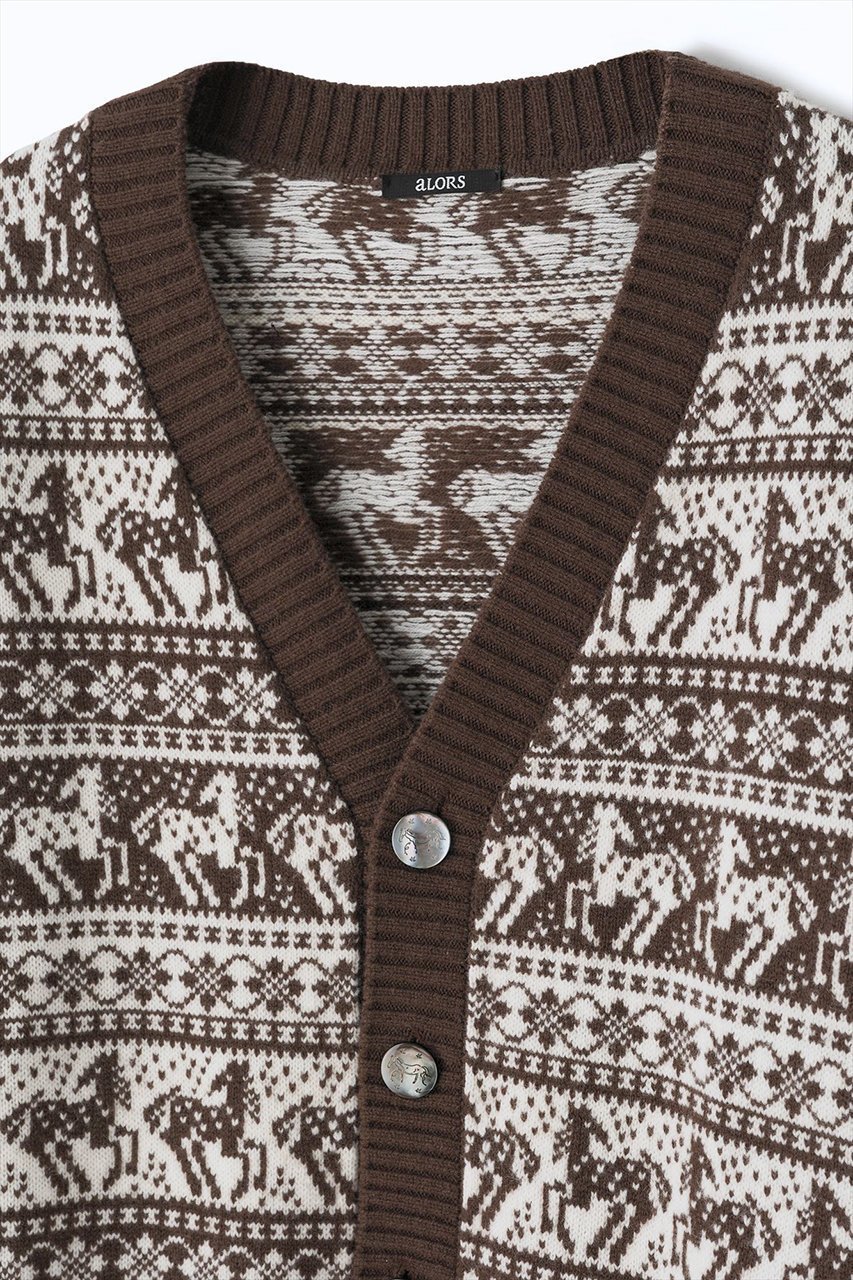 【アロー/aLORS】のCardigan jacquard equestre Freya カーディガン 人気、トレンドファッション・服の通販 founy(ファニー) ファッション Fashion レディースファッション Fashion for Women トップス・カットソー Cut & Sew Tops ニット Knit Tops & Sweaters カーディガン・羽織り Layered Style Cardigans イタリア Italy カーディガン Cardigan, Knitwear パターン Pattern, Design Print モチーフ Motif, Design Theme ロンドン London Style, British Inspired エレガント 上品 Elegant 新作・新入荷 New Arrivals / New In other-3|ID: prp329100004771155 ipo3291000000034565285