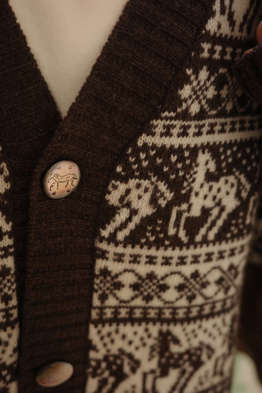 【アロー/aLORS】のCardigan jacquard equestre Freya カーディガン 人気、トレンドファッション・服の通販 founy(ファニー) ファッション Fashion レディースファッション Fashion for Women トップス・カットソー Cut & Sew Tops ニット Knit Tops & Sweaters カーディガン・羽織り Layered Style Cardigans イタリア Italy カーディガン Cardigan, Knitwear パターン Pattern, Design Print モチーフ Motif, Design Theme ロンドン London Style, British Inspired エレガント 上品 Elegant 新作・新入荷 New Arrivals / New In other-7|ID: prp329100004771155 ipo3291000000034565289