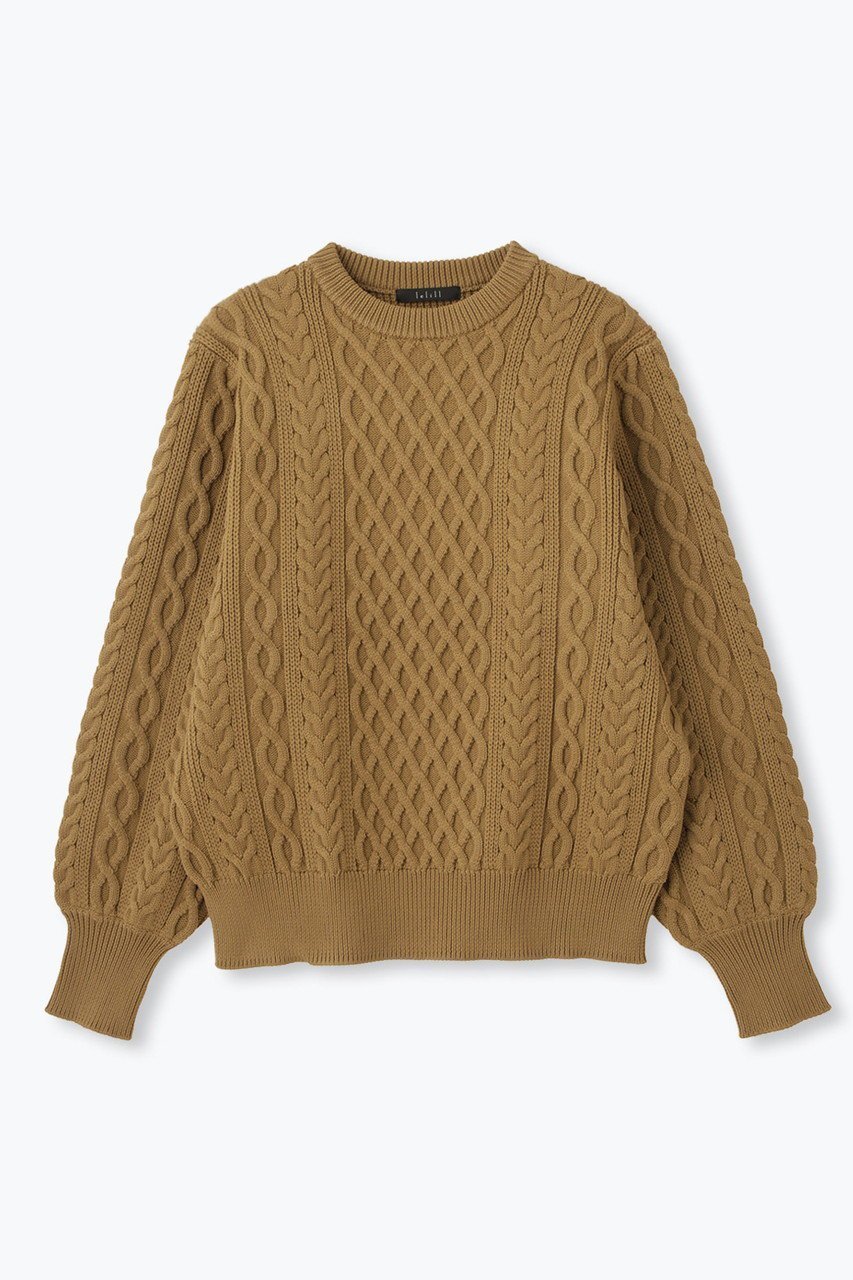 【レリル/lelill】のハイテク アランニット インテリア・キッズ・メンズ・レディースファッション・服の通販 founy(ファニー) ファッション Fashion レディースファッション Fashion for Women トップス・カットソー Cut & Sew Tops ニット Knit Tops & Sweaters カジュアルプルオーバー・ニットトップス Pullovers & Knit Tops / Casual Pullovers 洗える Machine Washable 畦 Ribbed Knit キャメル|ID: prp329100004771168 ipo3291000000035772355