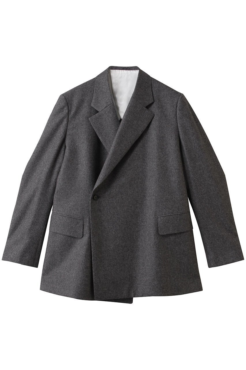 【ブラミンク/BLAMINK】のシングルテーラードジャケット インテリア・キッズ・メンズ・レディースファッション・服の通販 founy(ファニー) ファッション Fashion レディースファッション Fashion for Women アウター Coat / Outerwear Collection レディースジャケット・軽アウター Jackets テーラードジャケット / 通勤・きれいめスタイル Tailored Jackets & Blazers ジャケット Jacket, Outerwear スリーブ Sleeve, Long Sleeve / Short Sleeve ロング Long, Long-Length 新作・新入荷 New Arrivals / New In ミッドグレー|ID: prp329100004771184 ipo3291000000034565499