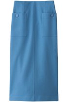 【アルアバイル/allureville】のカラーメルトン釦付タイトスカート A サックス|ID: prp329100004771187 ipo3291000000034565534