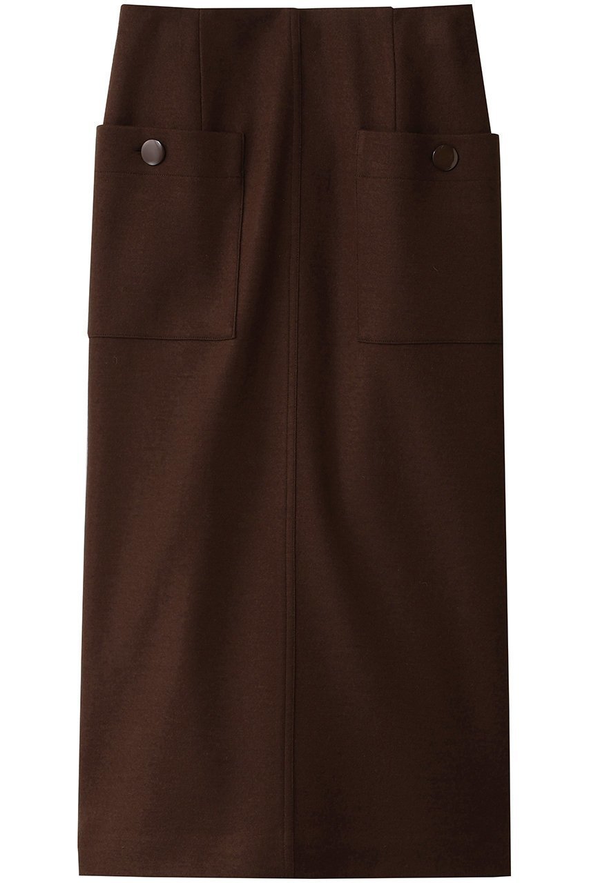 【アルアバイル/allureville】のカラーメルトン釦付タイトスカート A インテリア・キッズ・メンズ・レディースファッション・服の通販 founy(ファニー) ファッション Fashion レディースファッション Fashion for Women スカート Skirts ロングスカート Long Skirts / Maxi & Midi Skirts フロント Front, Front Design ポケット Pocket, Pocket Detail メルトン Melton, Heavy Wool ロング Long, Long-Length 新作・新入荷 New Arrivals / New In ブラウン|ID: prp329100004771187 ipo3291000000034565535