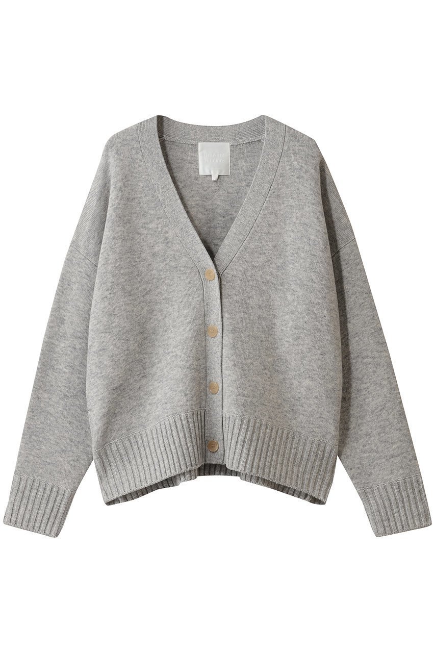 【ウィムガゼット/Whim Gazette】の【Drawing Numbers】接結ルーズVネックカーディガン インテリア・キッズ・メンズ・レディースファッション・服の通販 founy(ファニー) 　ファッション　Fashion　レディースファッション　Fashion for Women　トップス・カットソー　Cut & Sew Tops　ニット　Knit Tops & Sweaters　カーディガン・羽織り　Layered Style Cardigans　Vネックトップス　V-Neck Tops / V-Cut Neckline Shirts　カーディガン　Cardigan, Knitwear　シンプル　Simple, Minimal　バランス　Balance, Style Balance　ルーズ　Loose, Oversized　定番　Standard, Basic Item　ライトグレー|ID: prp329100004771189 ipo3291000000035668345