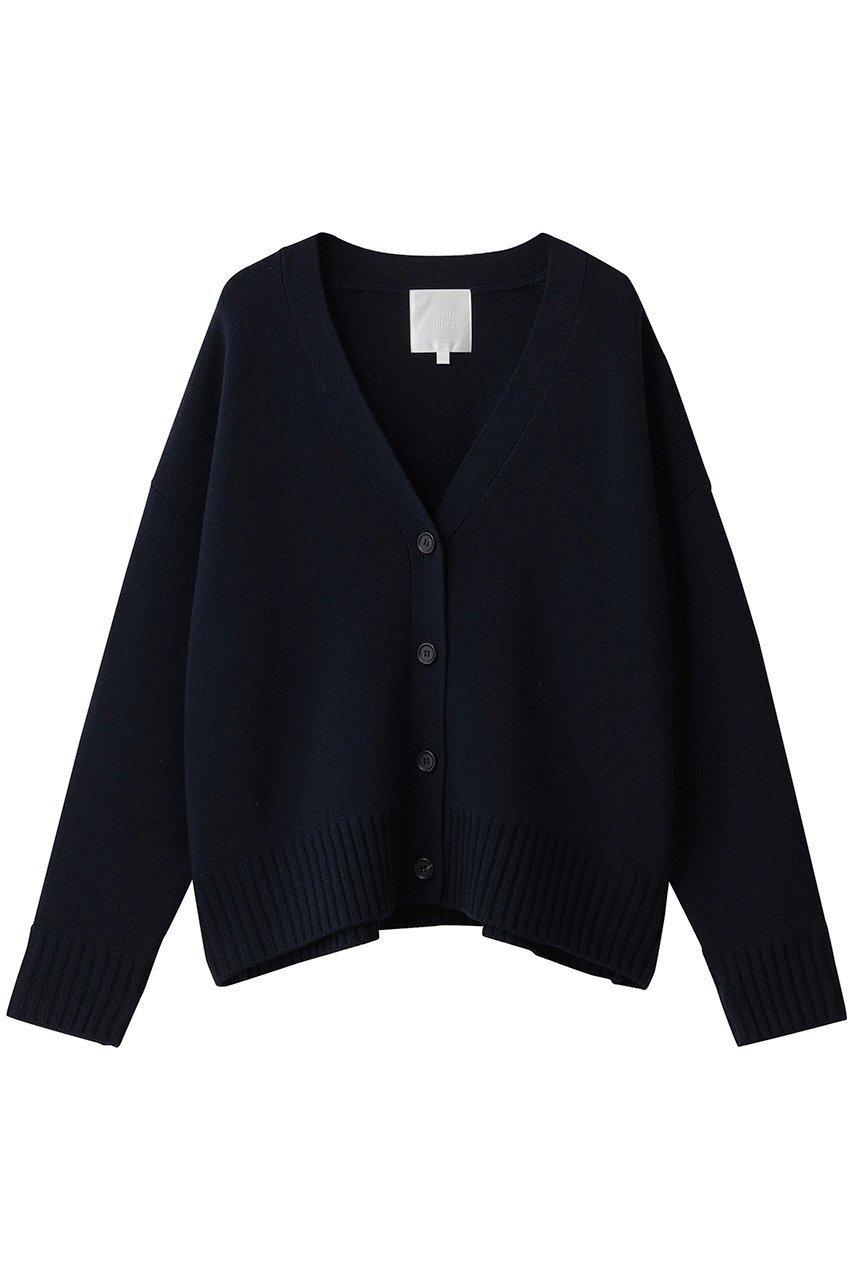 【ウィムガゼット/Whim Gazette】の【Drawing Numbers】接結ルーズVネックカーディガン インテリア・キッズ・メンズ・レディースファッション・服の通販 founy(ファニー) 　ファッション　Fashion　レディースファッション　Fashion for Women　トップス・カットソー　Cut & Sew Tops　ニット　Knit Tops & Sweaters　カーディガン・羽織り　Layered Style Cardigans　Vネックトップス　V-Neck Tops / V-Cut Neckline Shirts　カーディガン　Cardigan, Knitwear　シンプル　Simple, Minimal　バランス　Balance, Style Balance　ルーズ　Loose, Oversized　定番　Standard, Basic Item　ネイビー|ID: prp329100004771189 ipo3291000000035668346