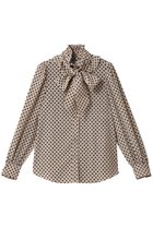 【アルアバイル/allureville】の【Loulou Willoughby】デシンドットフリルボウタイBL A 人気、トレンドファッション・服の通販 founy(ファニー) ファッション Fashion レディースファッション Fashion for Women トップス・カットソー Cut & Sew Tops シャツ・ブラウス・オフィスカジュアル Elegant Blouses & Button-Ups スリーブ Sleeve, Long Sleeve / Short Sleeve ドット Polka Dot, Dot Pattern フリル Frill, Ruffle ロング Long, Long-Length エレガント 上品 Elegant 新作・新入荷 New Arrivals / New In thumbnail ライトベージュ|ID: prp329100004771194 ipo3291000000034565603