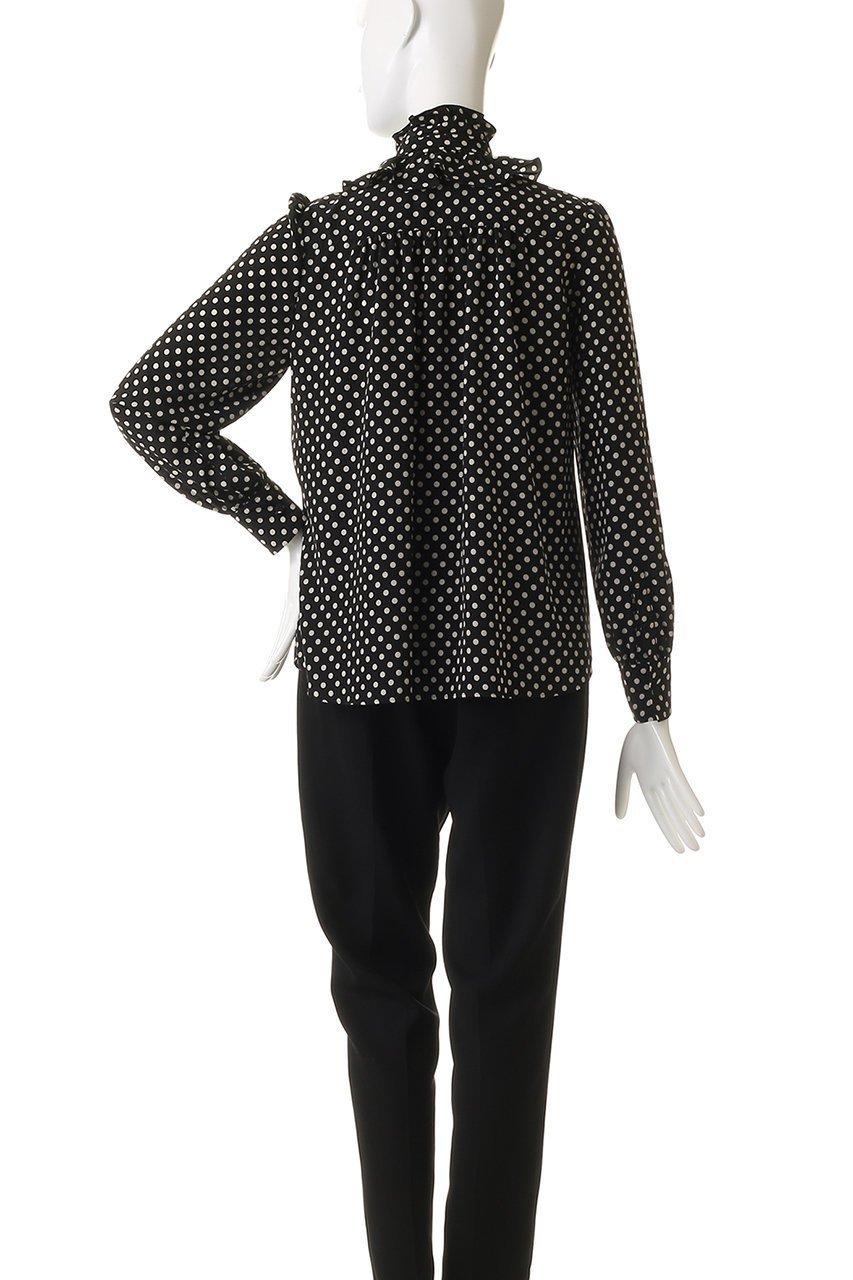 【アルアバイル/allureville】の【Loulou Willoughby】デシンドットフリルボウタイBL A 人気、トレンドファッション・服の通販 founy(ファニー) 　ファッション　Fashion　レディースファッション　Fashion for Women　トップス・カットソー　Cut & Sew Tops　シャツ・ブラウス・オフィスカジュアル　Elegant Blouses & Button-Ups　2026年　2026　スリーブ　Sleeve, Long Sleeve / Short Sleeve　ドット　Polka Dot, Dot Pattern　フリル　Frill, Ruffle　ロング　Long, Long-Length　エレガント 上品　Elegant　夏　Summer　春　Spring　S/S・春夏　SS, Spring/Summer, Warm Season　other-4|ID: prp329100004771194 ipo3291000000035772508