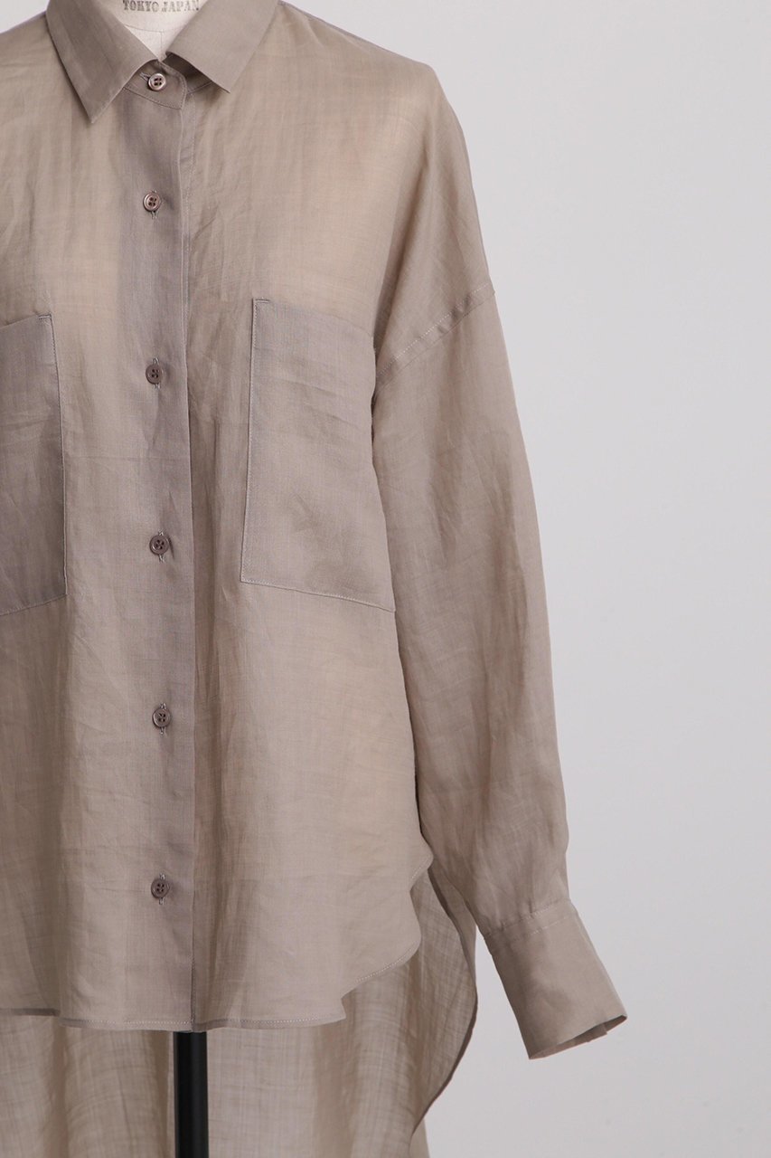 【ヒューエルミュージアム/hueLe Museum】の【hLM】麻オーバーサイズシャツ 人気、トレンドファッション・服の通販 founy(ファニー) ファッション Fashion レディースファッション Fashion for Women トップス・カットソー Cut & Sew Tops シャツ・ブラウス・オフィスカジュアル Elegant Blouses & Button-Ups シンプル Simple, Minimal スリーブ Sleeve, Long Sleeve / Short Sleeve フロント Front, Front Design ロング Long, Long-Length ワイド Wide, Wide Fit エレガント 上品 Elegant other-8|ID: prp329100004771197 ipo3291000000034565639