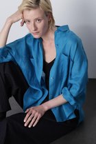 【ヒューエルミュージアム/hueLe Museum】の【hLM】麻オーバーサイズシャツ ブルー|ID: prp329100004771197 ipo3291000000035455911