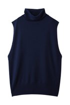 【ミズイロ インド/mizuiro ind】のrib high neck vest ベスト blue|ID:prp329100004772236