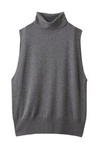 【ミズイロ インド/mizuiro ind】のrib high neck vest ベスト gray|ID:prp329100004772236