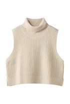 【ミズイロ インド/mizuiro ind】のwaffle high neck vest ベスト ivory|ID:prp329100004772237