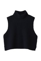 【ミズイロ インド/mizuiro ind】のwaffle high neck vest ベスト navy|ID:prp329100004772237