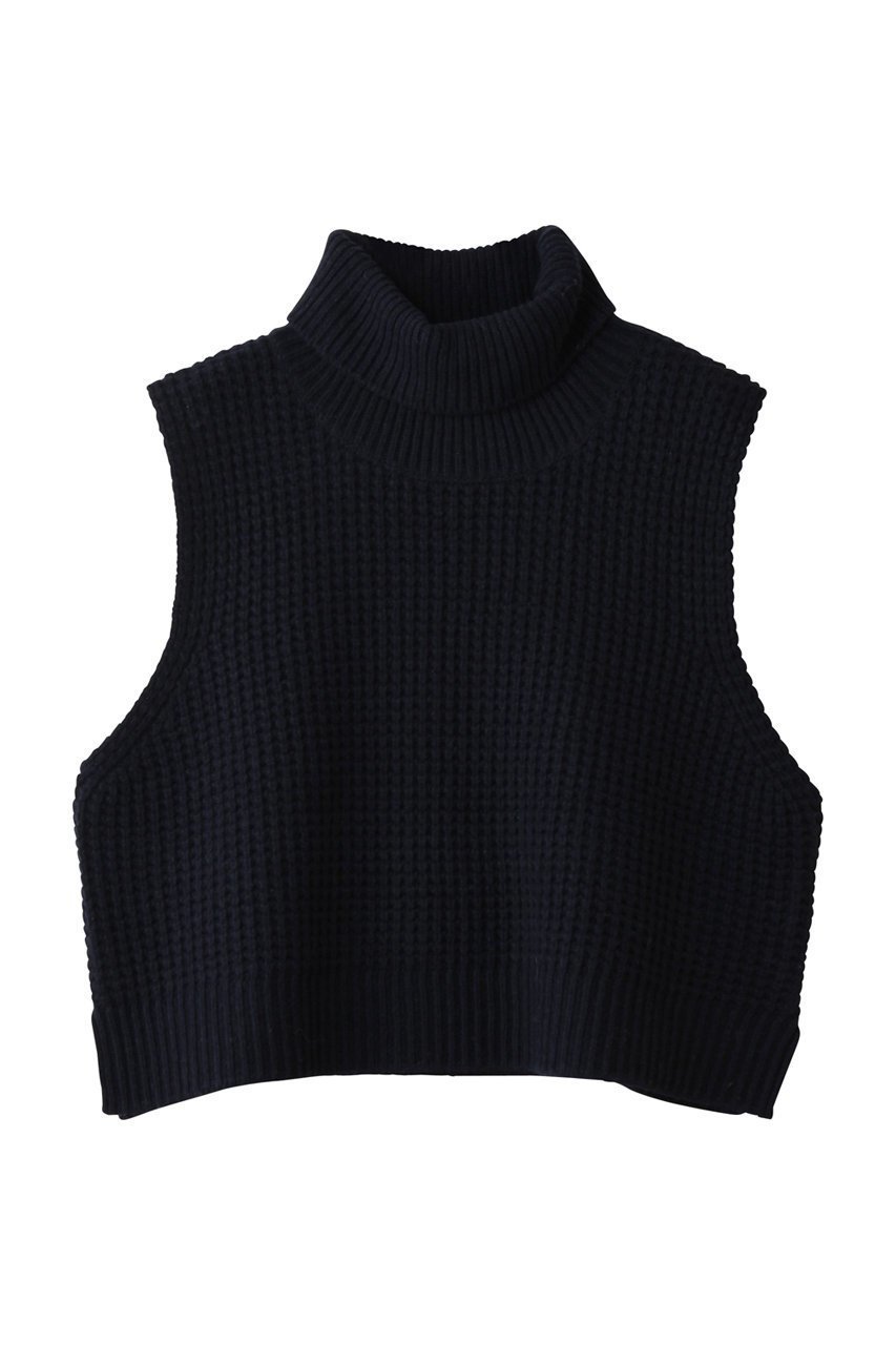 【ミズイロ インド/mizuiro ind】のwaffle high neck vest ベスト インテリア・キッズ・メンズ・レディースファッション・服の通販 founy(ファニー) ファッション Fashion レディースファッション Fashion for Women トップス・カットソー Cut & Sew Tops ニット Knit Tops & Sweaters ベスト&ジレ / 重ね着スタイル Vests & Gilets カジュアルプルオーバー・ニットトップス Pullovers & Knit Tops / Casual Pullovers インナー Innerwear カットソー Cut and Sewn Top シンプル Simple, Minimal ハイネック High Neck, Mock Neck ベスト Vest, Waistcoat モダン Modern, Contemporary ワッフル Waffle, Waffle Knit エレガント 上品 Elegant 新作・新入荷 New Arrivals / New In navy|ID: prp329100004772237 ipo3291000000034575783