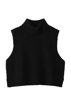 【ミズイロ インド/mizuiro ind】のwaffle high neck vest ベスト black|ID:prp329100004772237