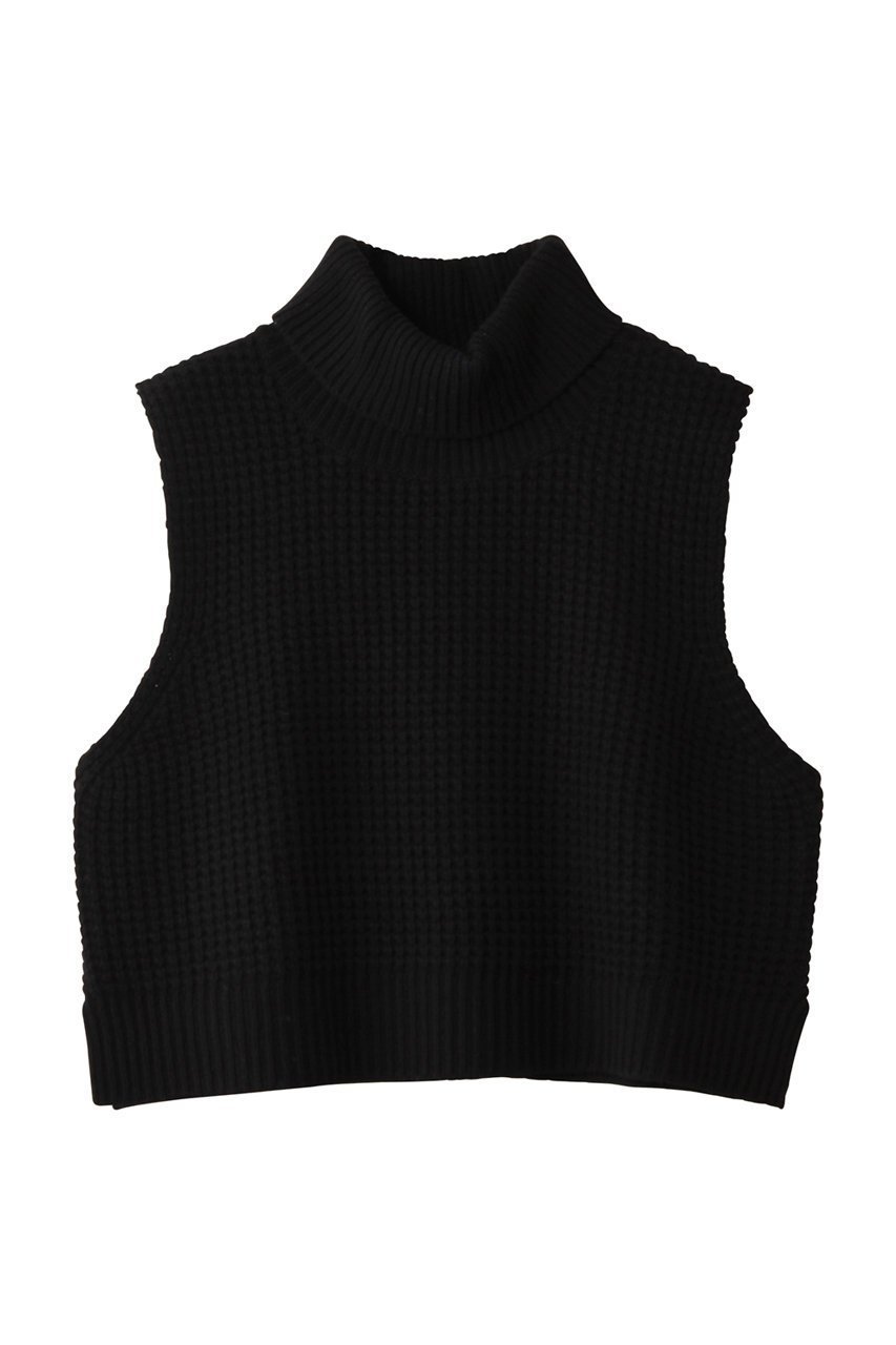 【ミズイロ インド/mizuiro ind】のwaffle high neck vest ベスト インテリア・キッズ・メンズ・レディースファッション・服の通販 founy(ファニー) ファッション Fashion レディースファッション Fashion for Women トップス・カットソー Cut & Sew Tops ニット Knit Tops & Sweaters ベスト&ジレ / 重ね着スタイル Vests & Gilets カジュアルプルオーバー・ニットトップス Pullovers & Knit Tops / Casual Pullovers インナー Innerwear カットソー Cut and Sewn Top シンプル Simple, Minimal ハイネック High Neck, Mock Neck ベスト Vest, Waistcoat モダン Modern, Contemporary ワッフル Waffle, Waffle Knit エレガント 上品 Elegant 新作・新入荷 New Arrivals / New In black|ID: prp329100004772237 ipo3291000000034575785