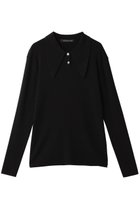 【ミズイロ インド/mizuiro ind】のlong collar knit Polo ポロニット black|ID:prp329100004772239