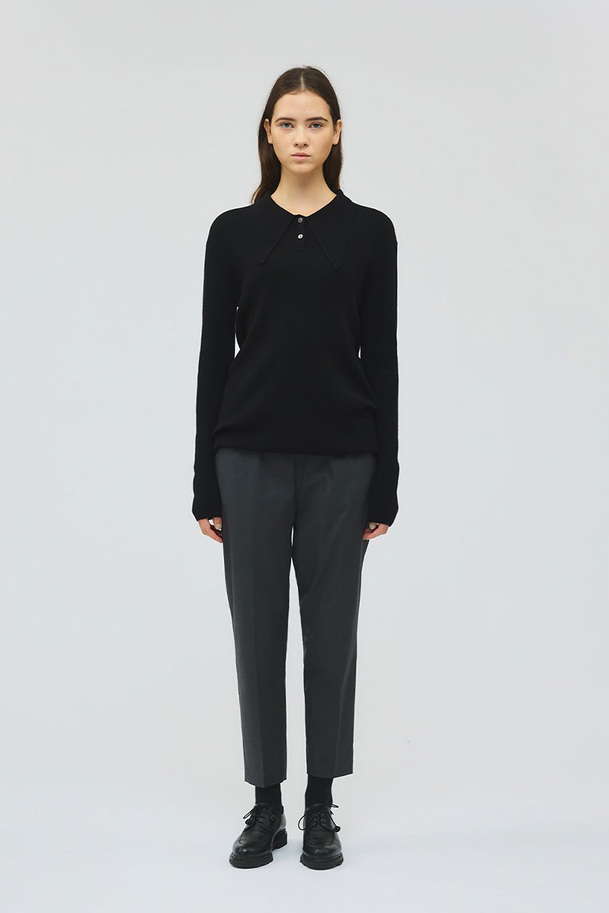 【ミズイロ インド/mizuiro ind】のロングカラーニットポロ 人気、トレンドファッション・服の通販 founy(ファニー) 　ファッション　Fashion　レディースファッション　Fashion for Women　トップス・カットソー　Cut & Sew Tops　ニット　Knit Tops & Sweaters　カジュアルプルオーバー・ニットトップス　Pullovers & Knit Tops / Casual Pullovers　クラシカル　Classical, Vintage-Inspired　シンプル　Simple, Minimal　デニム　Denim, Jeans Material　トレンド　Trend, Trending Now　other-6|ID: prp329100004772239 ipo3291000000034716261