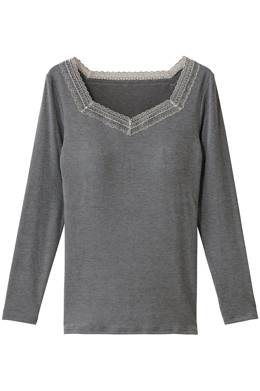 【キッドブルー/KID BLUE】の24起毛ローゲージベア天カップ付長袖 インテリア・キッズ・メンズ・レディースファッション・服の通販 founy(ファニー) 　ファッション　Fashion　レディースファッション　Fashion for Women　下着・ランジェリー　Lingerie & Intimates　その他ランジェリー・インナーアイテム　Other Lingerie / Intimates　お家時間・ステイホーム　Stay Home / At Home　インナー　Innerwear　フィット　Fit, Slim Fit　ランジェリー　Lingerie, Intimate Wear　リラックス　Relax, Relaxed Fit　レース　Lace, Lace Fabric　エレガント 上品　Elegant　A/W・秋冬　Autumn/Winter　長袖　Long Sleeve, Full Sleeve　グレー|ID: prp329100004772861 ipo3291000000035772540