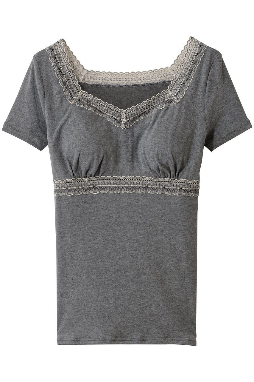 【キッドブルー/KID BLUE】の24起毛ローゲージベア天カップ付半袖 インテリア・キッズ・メンズ・レディースファッション・服の通販 founy(ファニー) 　ファッション　Fashion　レディースファッション　Fashion for Women　下着・ランジェリー　Lingerie & Intimates　その他ランジェリー・インナーアイテム　Other Lingerie / Intimates　お家時間・ステイホーム　Stay Home / At Home　インナー　Innerwear　ベーシック　Basic, Essential　ランジェリー　Lingerie, Intimate Wear　レース　Lace, Lace Fabric　エレガント 上品　Elegant　半袖　Short Sleeve, Half Sleeve　グレー|ID: prp329100004772862 ipo3291000000035668416