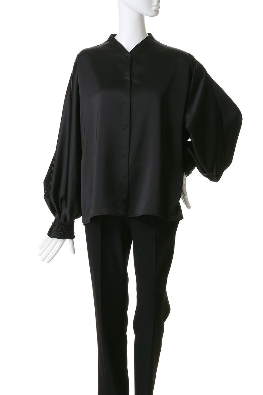 【ハー/HER.】のサテンVネックブラウス 人気、トレンドファッション・服の通販 founy(ファニー) 　ファッション　Fashion　レディースファッション　Fashion for Women　トップス・カットソー　Cut & Sew Tops　シャツ・ブラウス・オフィスカジュアル　Elegant Blouses & Button-Ups　Vネックトップス　V-Neck Tops / V-Cut Neckline Shirts　サテン　Satin, Glossy Fabric　スリーブ　Sleeve, Long Sleeve / Short Sleeve　ロング　Long, Long-Length　other-5|ID: prp329100004772873 ipo3291000000034628165