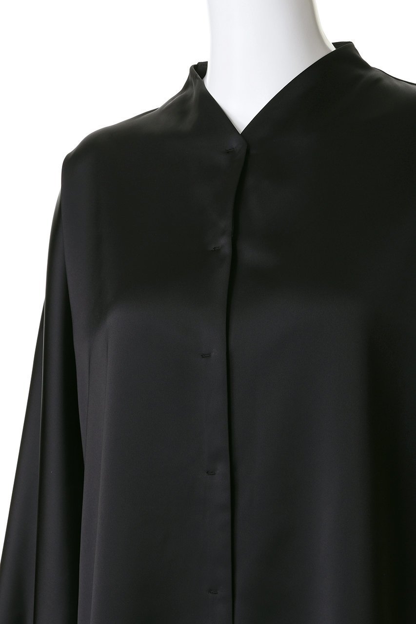 【ハー/HER.】のサテンVネックブラウス 人気、トレンドファッション・服の通販 founy(ファニー) 　ファッション　Fashion　レディースファッション　Fashion for Women　トップス・カットソー　Cut & Sew Tops　シャツ・ブラウス・オフィスカジュアル　Elegant Blouses & Button-Ups　Vネックトップス　V-Neck Tops / V-Cut Neckline Shirts　サテン　Satin, Glossy Fabric　スリーブ　Sleeve, Long Sleeve / Short Sleeve　ロング　Long, Long-Length　other-8|ID: prp329100004772873 ipo3291000000034628168