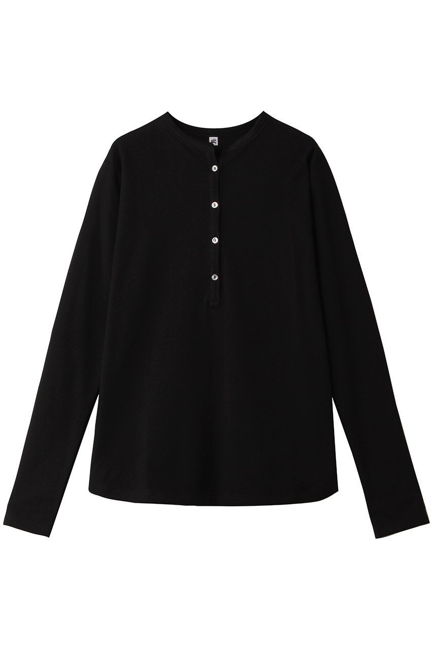 【ハー/HER.】のコットンヘンリーネックプルオーバー インテリア・キッズ・メンズ・レディースファッション・服の通販 founy(ファニー) ファッション Fashion レディースファッション Fashion for Women トップス・カットソー Cut & Sew Tops シャツ・ブラウス・オフィスカジュアル Elegant Blouses & Button-Ups ロングTシャツ・Tシャツ Longline T-Shirts & Tees カジュアルプルオーバー・ニットトップス Pullovers & Knit Tops / Casual Pullovers カットソー・ベーシックTシャツ Cut-and-Sewn Tops / Stretch Tees & Basics シンプル Simple, Minimal スリーブ Sleeve, Long Sleeve / Short Sleeve ロング Long, Long-Length エレガント 上品 Elegant A/W・秋冬 Autumn/Winter ブラック|ID: prp329100004772874 ipo3291000000036077483