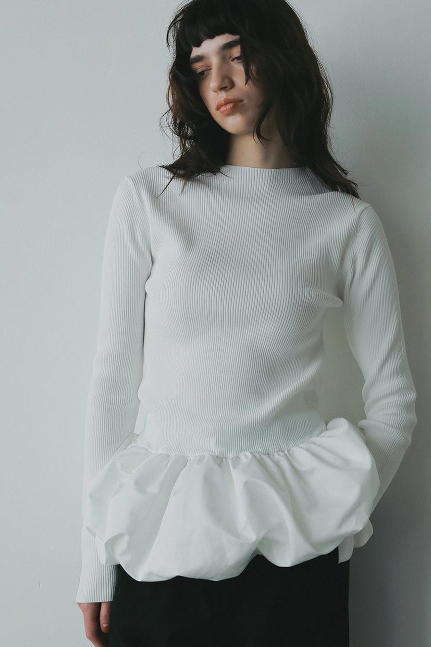 【ハー/HER.】の【11/20 12:00販売開始】バルーンドッキングニット 人気、トレンドファッション・服の通販 founy(ファニー) ファッション Fashion レディースファッション Fashion for Women トップス・カットソー Cut & Sew Tops ニット Knit Tops & Sweaters カジュアルプルオーバー・ニットトップス Pullovers & Knit Tops / Casual Pullovers ギャザー Gathered, Ruffled シンプル Simple, Minimal ドッキング Docking, Mixed Material バルーン Balloon, Balloon Silhouette 切替 Switching, Contrast Panel 新作・新入荷 New Arrivals / New In other-7|ID: prp329100004772877 ipo3291000000034583805