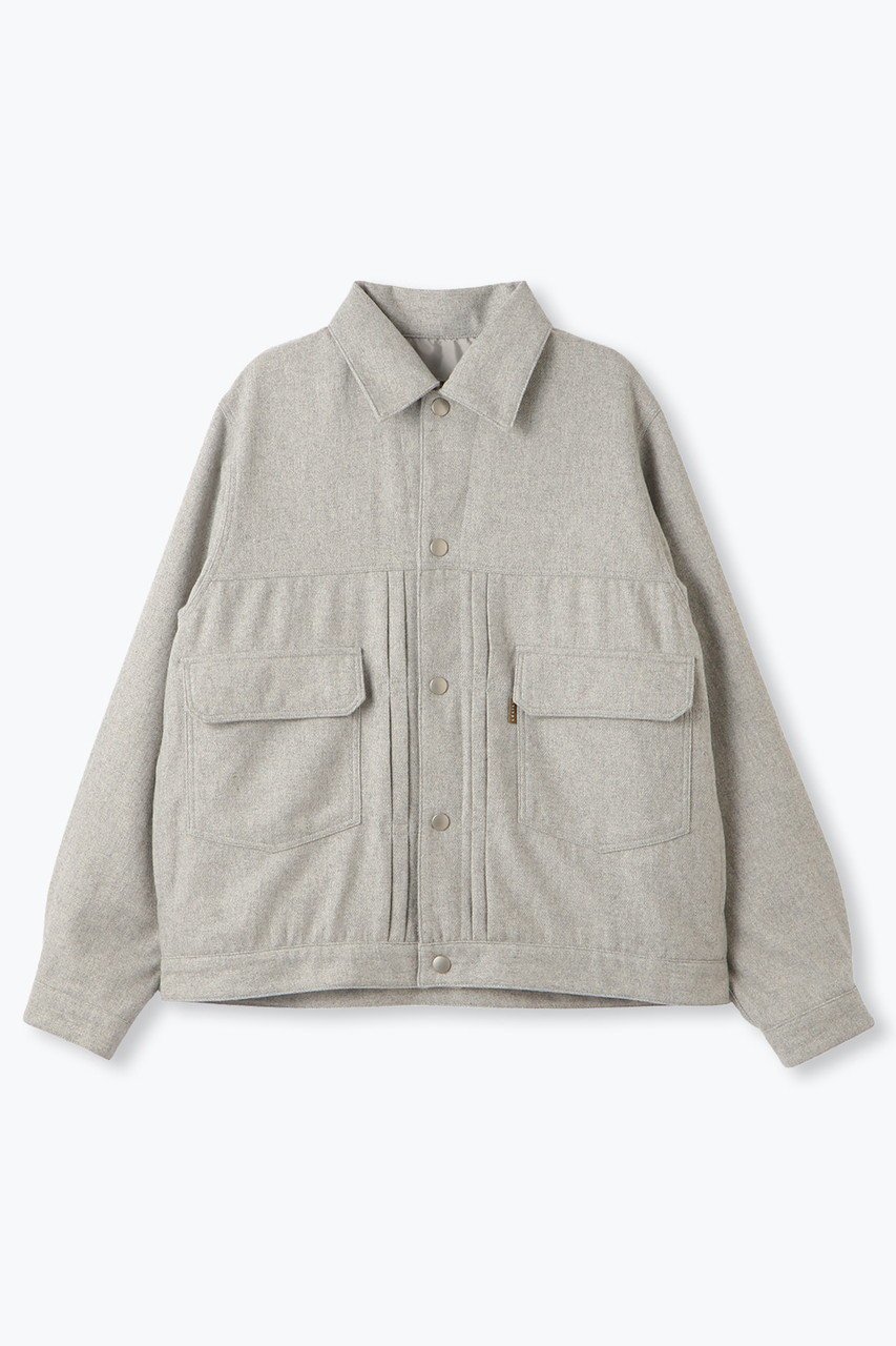 【レリル/lelill】のWOOLGジャン / ジャケット インテリア・キッズ・メンズ・レディースファッション・服の通販 founy(ファニー) 　ファッション　Fashion　レディースファッション　Fashion for Women　アウター　Coat / Outerwear Collection　レディースジャケット・軽アウター　Jackets　ジャケット　Jacket, Outerwear　デニム　Denim, Jeans Material　メルトン　Melton, Heavy Wool　モチーフ　Motif, Design Theme　エレガント 上品　Elegant　新作・新入荷　New Arrivals / New In　グレー|ID: prp329100004772881 ipo3291000000034583838