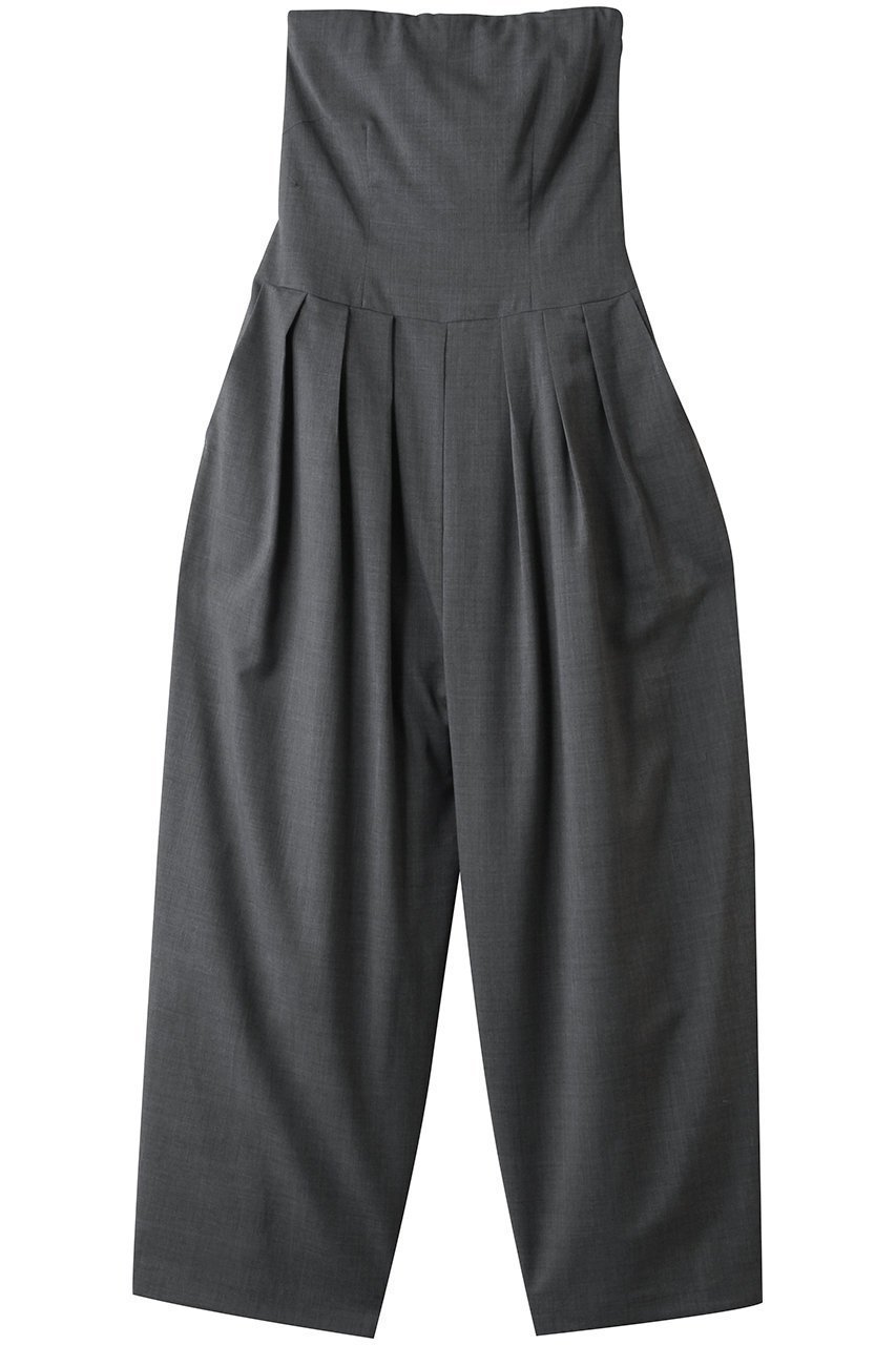 【ハー/HER.】のT/Wポプリンオールインワン インテリア・キッズ・メンズ・レディースファッション・服の通販 founy(ファニー) 　ファッション　Fashion　レディースファッション　Fashion for Women　パンツ　Pants & Trousers　ボトム　Bottoms, Lower Wear　再入荷　Restock / Back in Stock　チャコールグレー|ID: prp329100004772882 ipo3291000000035772604