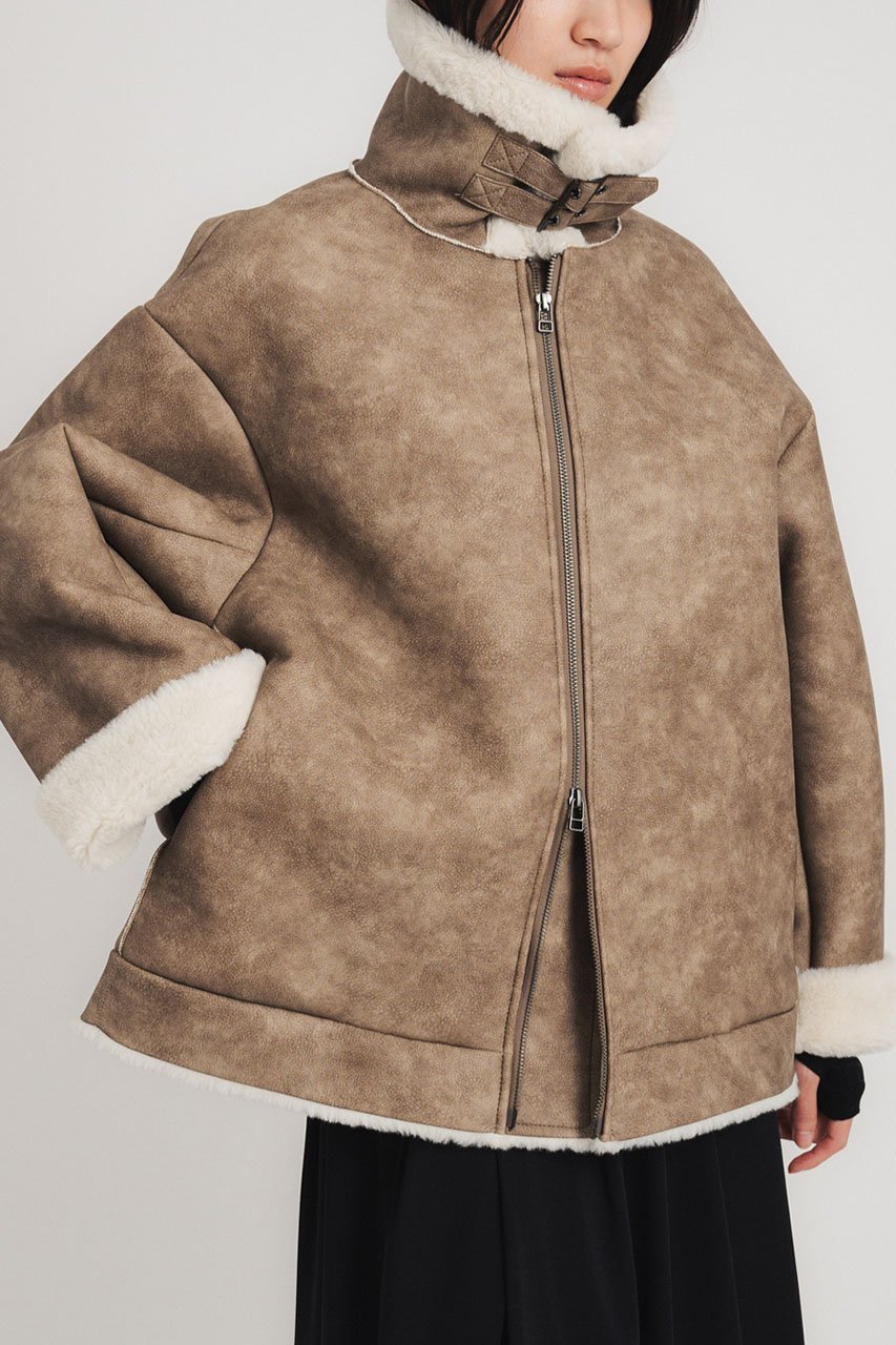 【スタニングルアー/STUNNING LURE】のステンカラーボアコート 人気、トレンドファッション・服の通販 founy(ファニー) 　ファッション　Fashion　レディースファッション　Fashion for Women　アウター　Coat / Outerwear Collection　コート・ロングコート・ピーコート　Long Coats, Peacoats & More　なめらか　Smooth, Silky Texture　ショート　Short, Short Length　フォルム　Silhouette, Form　再入荷　Restock / Back in Stock　other-6|ID: prp329100004773587 ipo3291000000034716236