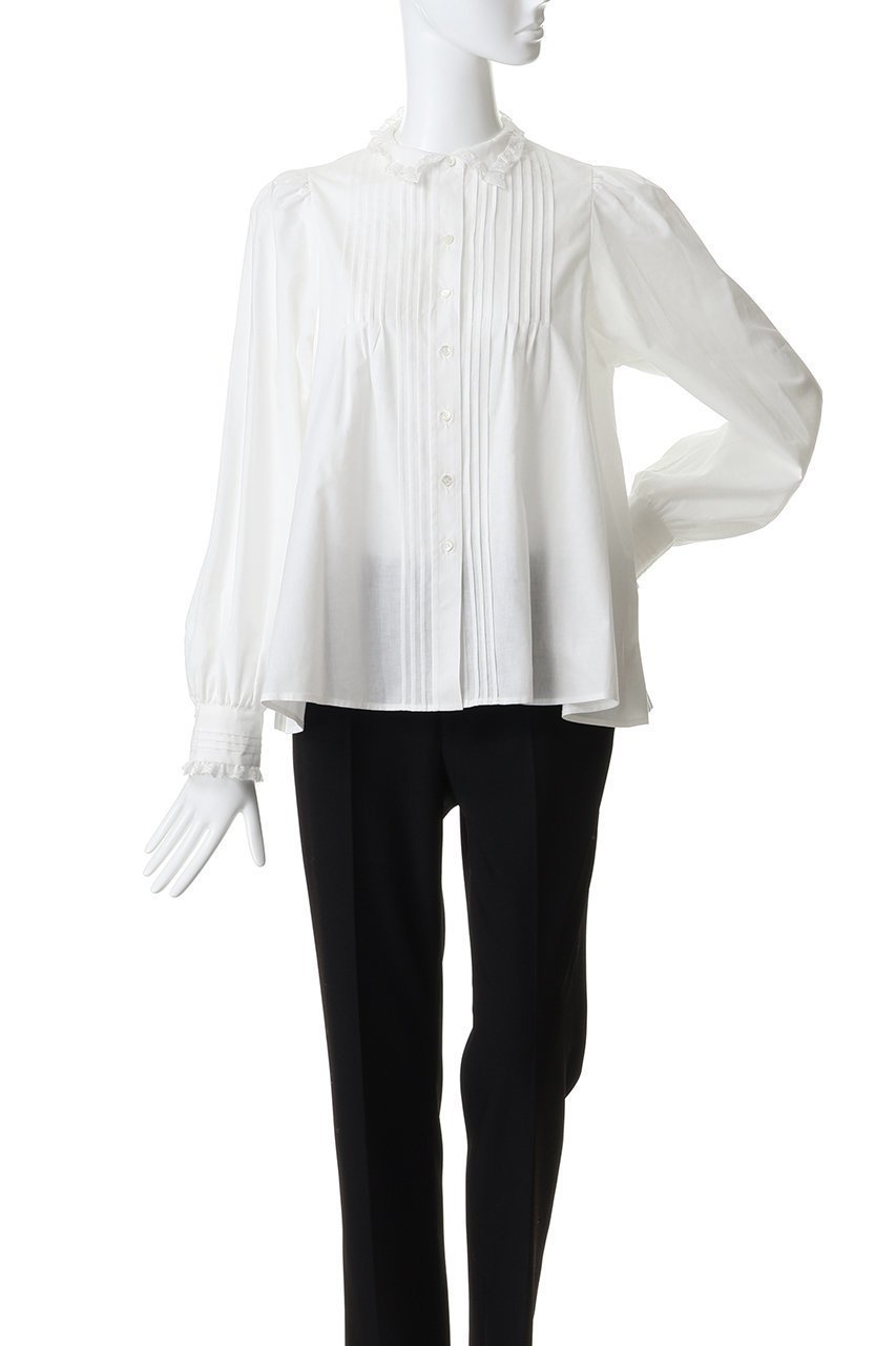 【ビリティス ディセッタン/Bilitis dix-sept ans】のスモールレースカラーブラウス 人気、トレンドファッション・服の通販 founy(ファニー) 　ファッション　Fashion　レディースファッション　Fashion for Women　トップス・カットソー　Cut & Sew Tops　シャツ・ブラウス・オフィスカジュアル　Elegant Blouses & Button-Ups　2025年　2025　2025-2026秋冬・A/W　Autumn/Winter 2025–26 AW25–26　シンプル　Simple, Minimal　スリーブ　Sleeve, Long Sleeve / Short Sleeve　フロント　Front, Front Design　レース　Lace, Lace Fabric　ロング　Long, Long-Length　エレガント 上品　Elegant　A/W・秋冬　Autumn/Winter　other-2|ID: prp329100004773598 ipo3291000000034594151