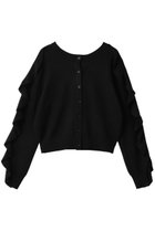 【クラネ/CLANE】のW FACE SHOULDER FRILL KNIT CARDIGAN 人気、トレンドファッション・服の通販 founy(ファニー) ファッション Fashion レディースファッション Fashion for Women トップス・カットソー Cut & Sew Tops ニット Knit Tops & Sweaters カーディガン・羽織り Layered Style Cardigans なめらか Smooth, Silky Texture カーディガン Cardigan, Knitwear シンプル Simple, Minimal フリル Frill, Ruffle 新作・新入荷 New Arrivals / New In 羽織 Haori, Light Jacket thumbnail BLACK|ID: prp329100004773603 ipo3291000000034594187