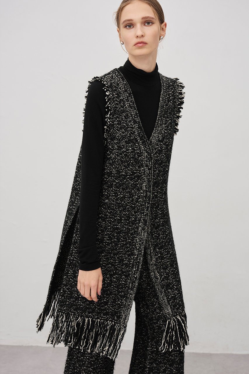 【アンクレイヴ/uncrave】の【11/19 12:00販売開始】ツイードニット ジレ 人気、トレンドファッション・服の通販 founy(ファニー) ファッション Fashion レディースファッション Fashion for Women トップス・カットソー Cut & Sew Tops ニット Knit Tops & Sweaters カーディガン・羽織り Layered Style Cardigans ベスト&ジレ / 重ね着スタイル Vests & Gilets カーディガン Cardigan, Knitwear ストレッチ Stretch, Stretchy Fabric セットアップ Set-Up, Coordinated Outfit ツイード/ツィード Choker, Choker Necklace ツイード Twill, Twill Weave フリンジ Fringe, Tassel フレア Flare, Flared フロント Front, Front Design ベスト Vest, Waistcoat ミックス Mix, Mixed Style ロング Long, Long-Length 新作・新入荷 New Arrivals / New In other-8|ID: prp329100004773611 ipo3291000000034594255