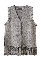 【アンクレイヴ/uncrave】のツイードニット ジレ オフ×ブラック|ID: prp329100004773611 ipo3291000000035846201