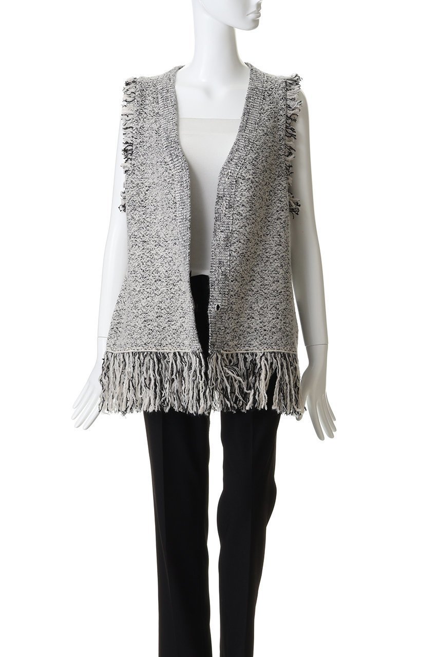 【アンクレイヴ/uncrave】のツイードニット ジレ 人気、トレンドファッション・服の通販 founy(ファニー) 　ファッション　Fashion　レディースファッション　Fashion for Women　トップス・カットソー　Cut & Sew Tops　ニット　Knit Tops & Sweaters　カーディガン・羽織り　Layered Style Cardigans　ベスト&ジレ / 重ね着スタイル　Vests & Gilets　カーディガン　Cardigan, Knitwear　ストレッチ　Stretch, Stretchy Fabric　セットアップ　Set-Up, Coordinated Outfit　ツイード／ツィード　Choker, Choker Necklace　ツイード　Twill, Twill Weave　フリンジ　Fringe, Tassel　フレア　Flare, Flared　フロント　Front, Front Design　ベスト　Vest, Waistcoat　ミックス　Mix, Mixed Style　ロング　Long, Long-Length　other-8|ID: prp329100004773611 ipo3291000000035878207