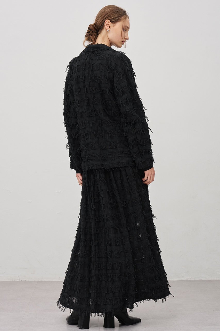 【アンクレイヴ/uncrave】の【11/19 12:00販売開始】フリンジレース ジャケット 人気、トレンドファッション・服の通販 founy(ファニー) ファッション Fashion レディースファッション Fashion for Women アウター Coat / Outerwear Collection レディースジャケット・軽アウター Jackets カットジャガード Cut Jacquard シンプル Simple, Minimal ジャケット Jacket, Outerwear チェック Check, Plaid, Tartan ティアードスカート Tiered Skirt, Flounced Skirt フリンジ Fringe, Tassel ブロック Block, Solid Block Pattern ポケット Pocket, Pocket Detail メッシュ Mesh, Net Fabric ラッセル Raschel, Raschel Lace レース Lace, Lace Fabric 新作・新入荷 New Arrivals / New In other-4|ID: prp329100004773614 ipo3291000000034594276