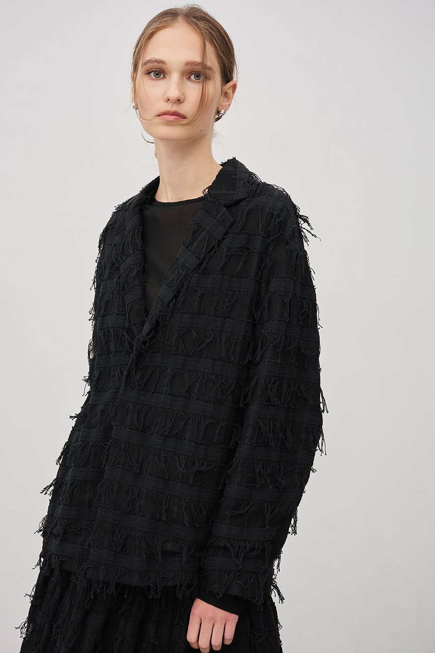 【アンクレイヴ/uncrave】の【11/19 12:00販売開始】フリンジレース ジャケット 人気、トレンドファッション・服の通販 founy(ファニー) ファッション Fashion レディースファッション Fashion for Women アウター Coat / Outerwear Collection レディースジャケット・軽アウター Jackets カットジャガード Cut Jacquard シンプル Simple, Minimal ジャケット Jacket, Outerwear チェック Check, Plaid, Tartan ティアードスカート Tiered Skirt, Flounced Skirt フリンジ Fringe, Tassel ブロック Block, Solid Block Pattern ポケット Pocket, Pocket Detail メッシュ Mesh, Net Fabric ラッセル Raschel, Raschel Lace レース Lace, Lace Fabric 新作・新入荷 New Arrivals / New In other-5|ID: prp329100004773614 ipo3291000000034594277