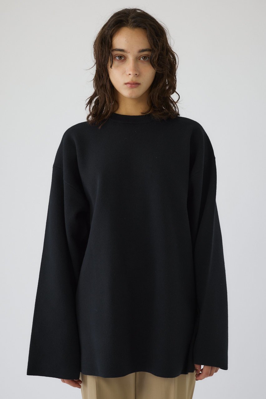 【リムアーク/RIM.ARK】の【11/19 10:00販売開始】Middle length box knit tops/ニット インテリア・キッズ・メンズ・レディースファッション・服の通販 founy(ファニー) 　ファッション　Fashion　レディースファッション　Fashion for Women　トップス・カットソー　Cut & Sew Tops　ニット　Knit Tops & Sweaters　カジュアルプルオーバー・ニットトップス　Pullovers & Knit Tops / Casual Pullovers　おすすめ　Recommended / Our Picks　スリム　Slim, Slim Fit　タイトスカート　Pencil Skirt, Tight Skirt　バランス　Balance, Style Balance　リラックス　Relax, Relaxed Fit　ブラック|ID: prp329100004773641 ipo3291000000034594634