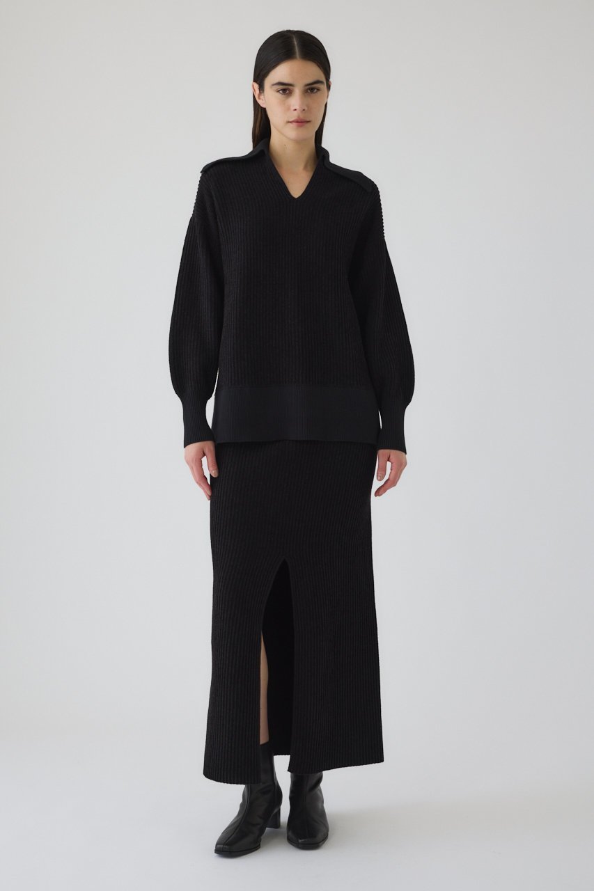 【リムアーク/RIM.ARK】の【11/19 10:00販売開始】Basic collar rib pullover/プルオーバー 人気、トレンドファッション・服の通販 founy(ファニー) 　ファッション　Fashion　レディースファッション　Fashion for Women　トップス・カットソー　Cut & Sew Tops　シャツ・ブラウス・オフィスカジュアル　Elegant Blouses & Button-Ups　ロングTシャツ・Tシャツ　Longline T-Shirts & Tees　カジュアルプルオーバー・ニットトップス　Pullovers & Knit Tops / Casual Pullovers　カットソー・ベーシックTシャツ　Cut-and-Sewn Tops / Stretch Tees & Basics　スリーブ　Sleeve, Long Sleeve / Short Sleeve　セットアップ　Set-Up, Coordinated Outfit　トレンド　Trend, Trending Now　リラックス　Relax, Relaxed Fit　ロング　Long, Long-Length　other-6|ID: prp329100004773642 ipo3291000000034594650