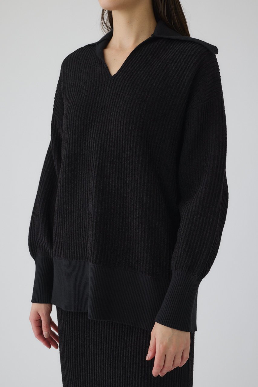 【リムアーク/RIM.ARK】の【11/19 10:00販売開始】Basic collar rib pullover/プルオーバー 人気、トレンドファッション・服の通販 founy(ファニー) 　ファッション　Fashion　レディースファッション　Fashion for Women　トップス・カットソー　Cut & Sew Tops　シャツ・ブラウス・オフィスカジュアル　Elegant Blouses & Button-Ups　ロングTシャツ・Tシャツ　Longline T-Shirts & Tees　カジュアルプルオーバー・ニットトップス　Pullovers & Knit Tops / Casual Pullovers　カットソー・ベーシックTシャツ　Cut-and-Sewn Tops / Stretch Tees & Basics　スリーブ　Sleeve, Long Sleeve / Short Sleeve　セットアップ　Set-Up, Coordinated Outfit　トレンド　Trend, Trending Now　リラックス　Relax, Relaxed Fit　ロング　Long, Long-Length　other-7|ID: prp329100004773642 ipo3291000000034594651