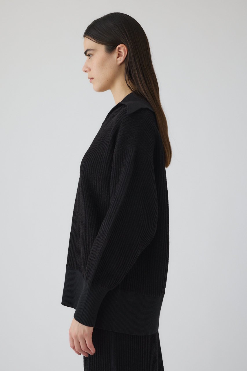 【リムアーク/RIM.ARK】の【11/19 10:00販売開始】Basic collar rib pullover/プルオーバー 人気、トレンドファッション・服の通販 founy(ファニー) 　ファッション　Fashion　レディースファッション　Fashion for Women　トップス・カットソー　Cut & Sew Tops　シャツ・ブラウス・オフィスカジュアル　Elegant Blouses & Button-Ups　ロングTシャツ・Tシャツ　Longline T-Shirts & Tees　カジュアルプルオーバー・ニットトップス　Pullovers & Knit Tops / Casual Pullovers　カットソー・ベーシックTシャツ　Cut-and-Sewn Tops / Stretch Tees & Basics　スリーブ　Sleeve, Long Sleeve / Short Sleeve　セットアップ　Set-Up, Coordinated Outfit　トレンド　Trend, Trending Now　リラックス　Relax, Relaxed Fit　ロング　Long, Long-Length　other-8|ID: prp329100004773642 ipo3291000000034594652