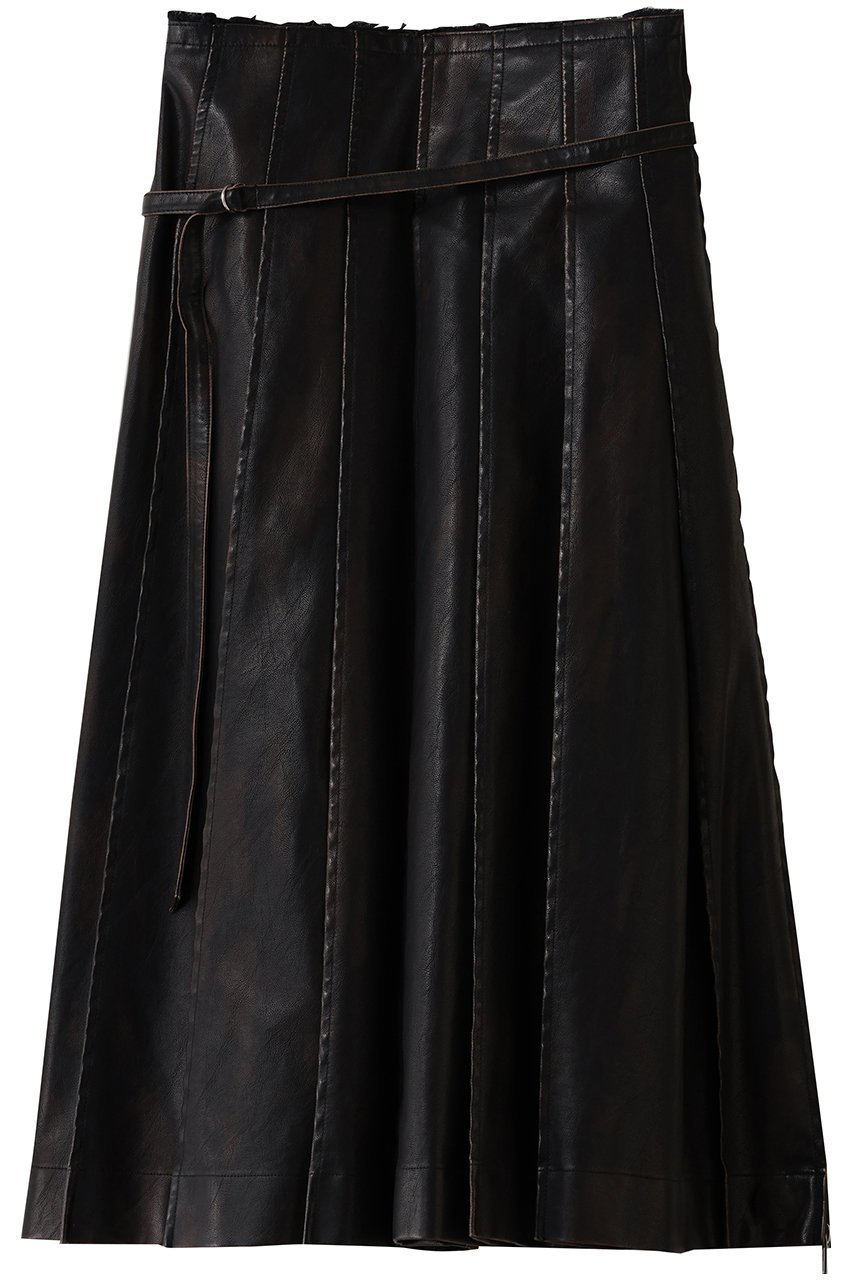 【メゾンスペシャル/MAISON SPECIAL】のfaux Leather Midi-length Skirt/フェイクレザーミモレスカート インテリア・キッズ・メンズ・レディースファッション・服の通販 founy(ファニー) 　ファッション　Fashion　レディースファッション　Fashion for Women　スカート　Skirts　ロングスカート　Long Skirts / Maxi & Midi Skirts　スウェット / スエット　Sweatshirt, Sweatwear　ダウン　Down, Puffer　フェイクレザー　Faux Leather, PU Leather　プリーツ　Pleats, Pleated　ロング　Long, Long-Length　BRN(ブラウン)|ID: prp329100004773651 ipo3291000000034594717