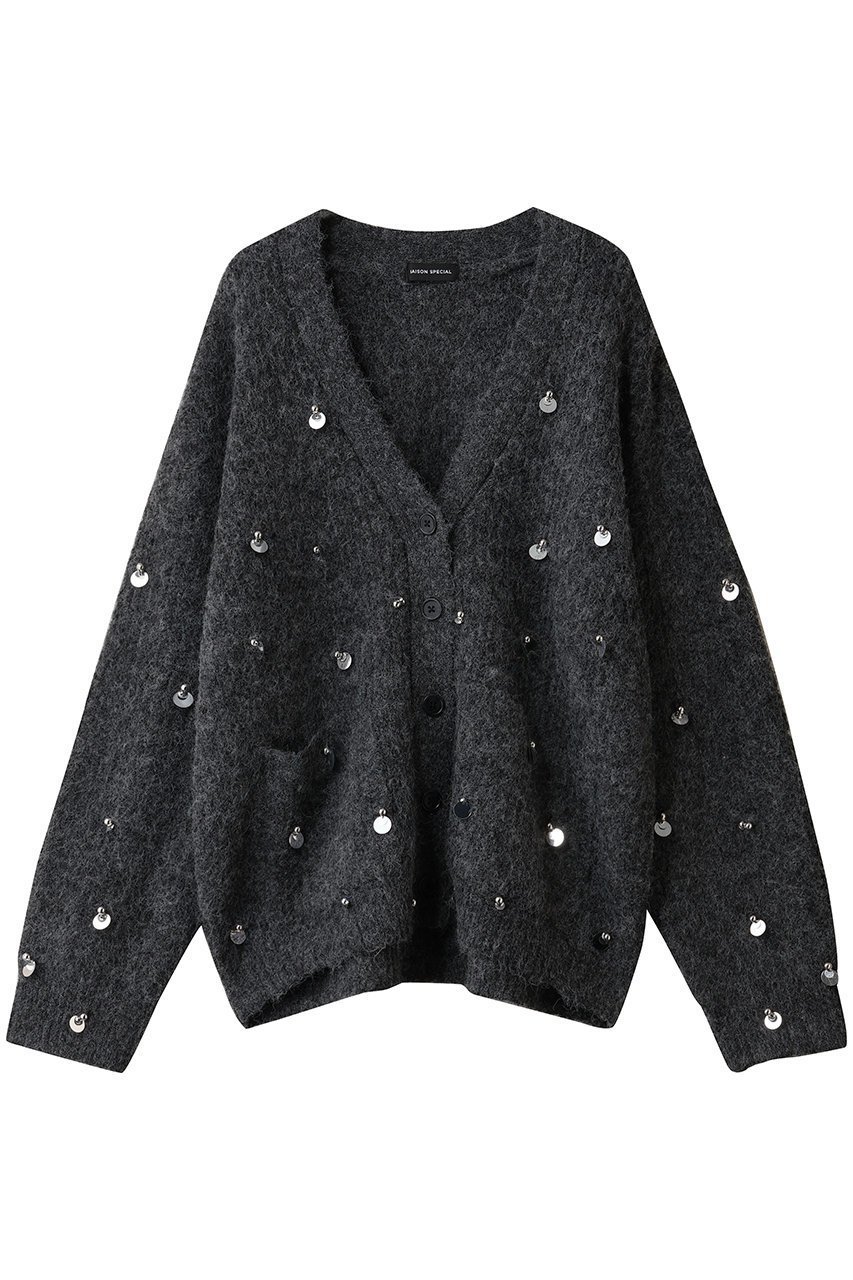 【メゾンスペシャル/MAISON SPECIAL】のSpangle Knit Cardigan/スパングルニットカーディガン 人気、トレンドファッション・服の通販 founy(ファニー) ファッション Fashion レディースファッション Fashion for Women トップス・カットソー Cut & Sew Tops ニット Knit Tops & Sweaters カーディガン・羽織り Layered Style Cardigans カーディガン Cardigan, Knitwear スパンコール Sequins, Sequin Embellishment デコルテ Décolleté, Neckline other-1|ID: prp329100004773652 ipo3291000000034594723