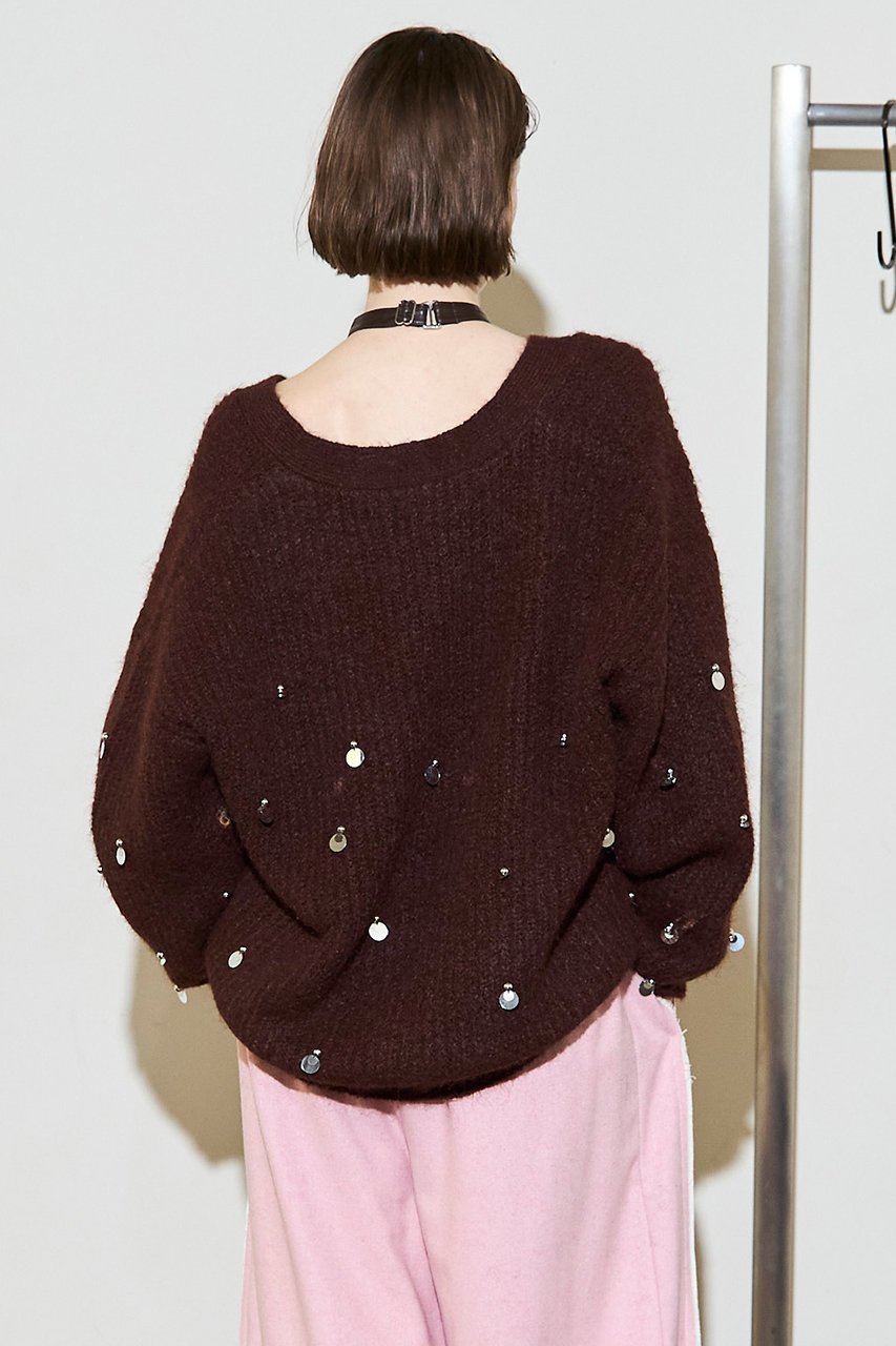 【メゾンスペシャル/MAISON SPECIAL】のSpangle Knit Cardigan/スパングルニットカーディガン 人気、トレンドファッション・服の通販 founy(ファニー) ファッション Fashion レディースファッション Fashion for Women トップス・カットソー Cut & Sew Tops ニット Knit Tops & Sweaters カーディガン・羽織り Layered Style Cardigans カーディガン Cardigan, Knitwear スパンコール Sequins, Sequin Embellishment デコルテ Décolleté, Neckline other-8|ID: prp329100004773652 ipo3291000000034594733
