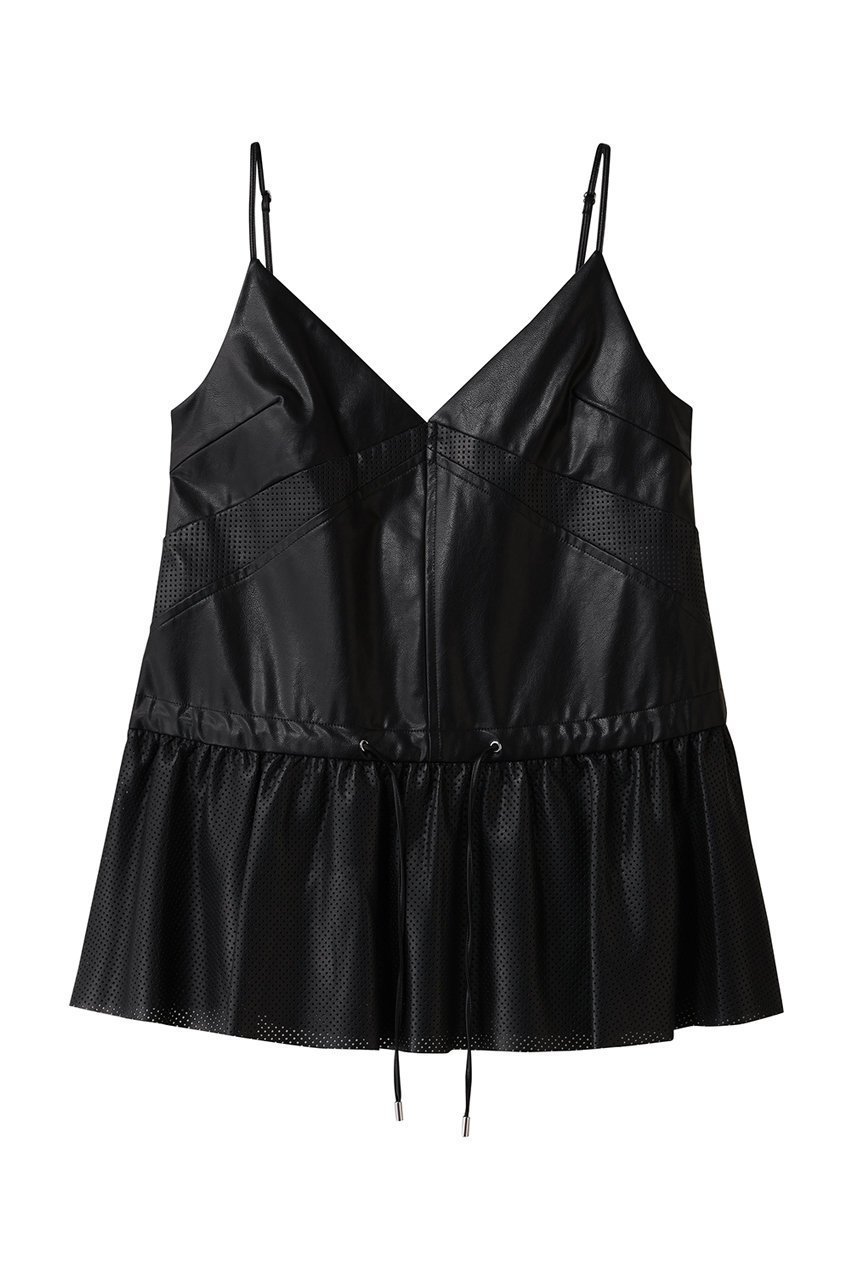 【メゾンスペシャル/MAISON SPECIAL】のsynthetic Leather Peplum Tunic/フェイクレザーペプラムチュニック インテリア・キッズ・メンズ・レディースファッション・服の通販 founy(ファニー) 　ファッション　Fashion　レディースファッション　Fashion for Women　ワンピース　Dresses　チュニック　Tunic Tops & Dresses　エレガント 上品　Elegant　シンプル　Simple, Minimal　チュニック　Tunic, Long Top　フェイクレザー　Faux Leather, PU Leather　ペプラム　Peplum, Flared Hem　リュクス　Luxury, Elegant, High-End, Chic　BLK(ブラック)|ID: prp329100004773653 ipo3291000000034594735