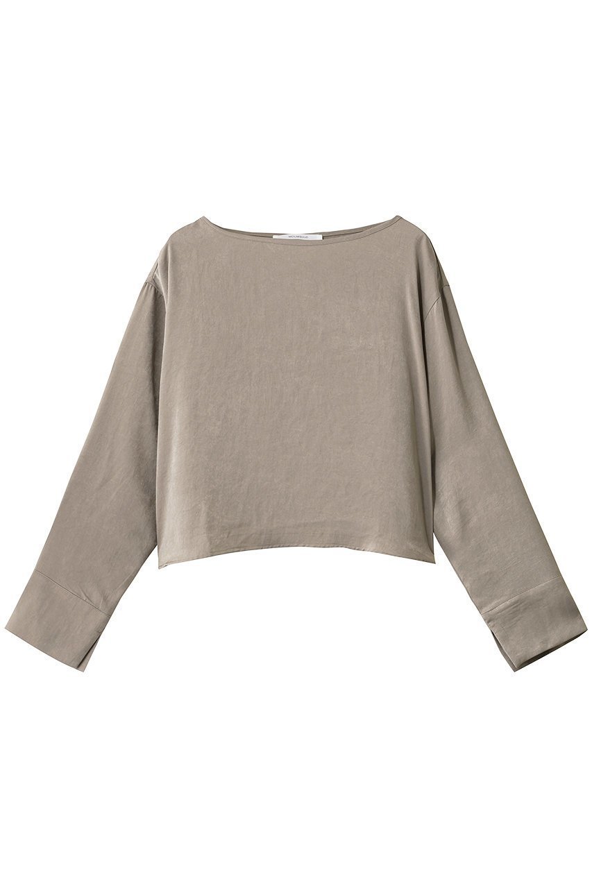 【ミディウミソリッド/MIDIUMISOLID】のsatin PO プルオーバー インテリア・キッズ・メンズ・レディースファッション・服の通販 founy(ファニー) 　ファッション　Fashion　レディースファッション　Fashion for Women　トップス・カットソー　Cut & Sew Tops　シャツ・ブラウス・オフィスカジュアル　Elegant Blouses & Button-Ups　カジュアルプルオーバー・ニットトップス　Pullovers & Knit Tops / Casual Pullovers　サテン　Satin, Glossy Fabric　ショート　Short, Short Length　スリーブ　Sleeve, Long Sleeve / Short Sleeve　バランス　Balance, Style Balance　ロング　Long, Long-Length　エレガント 上品　Elegant　beige|ID: prp329100004773655 ipo3291000000034594754