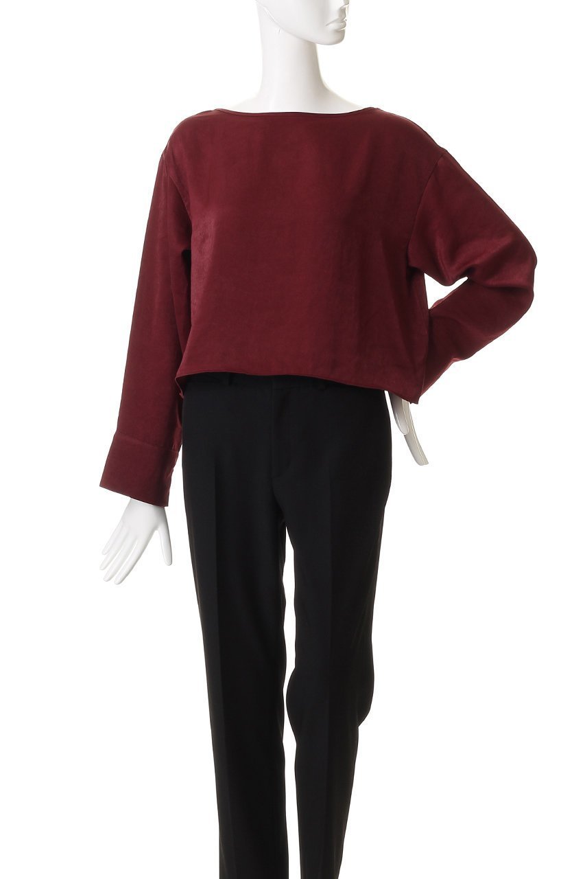 【ミディウミソリッド/MIDIUMISOLID】のsatin PO プルオーバー 人気、トレンドファッション・服の通販 founy(ファニー) 　ファッション　Fashion　レディースファッション　Fashion for Women　トップス・カットソー　Cut & Sew Tops　シャツ・ブラウス・オフィスカジュアル　Elegant Blouses & Button-Ups　カジュアルプルオーバー・ニットトップス　Pullovers & Knit Tops / Casual Pullovers　サテン　Satin, Glossy Fabric　ショート　Short, Short Length　スリーブ　Sleeve, Long Sleeve / Short Sleeve　バランス　Balance, Style Balance　ロング　Long, Long-Length　エレガント 上品　Elegant　other-2|ID: prp329100004773655 ipo3291000000034594757